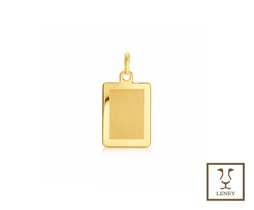 [1603W14] DIJE PLACA RECTANGULAR SATINADA