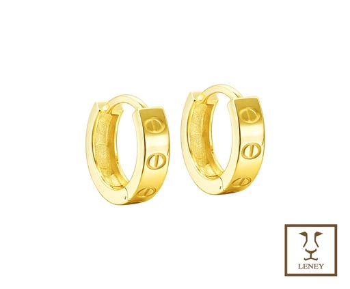 [1603W35] ARETE HUGGIE CARTIER TORNILLOS