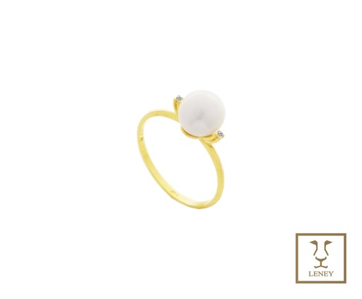 [1531W7] ANILLO SOLITARIO PERLA DE 8MM