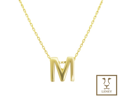 [1532W11] GARGANTILLA LETRA M DE 10MM