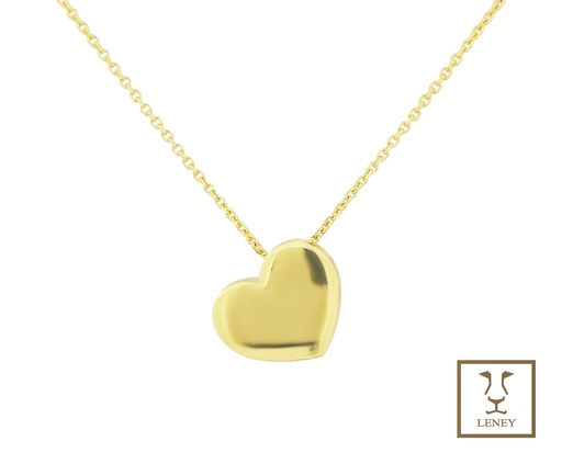 [1535W44] GARGANTILLA CORAZON INCLINADO 8MM ALTO