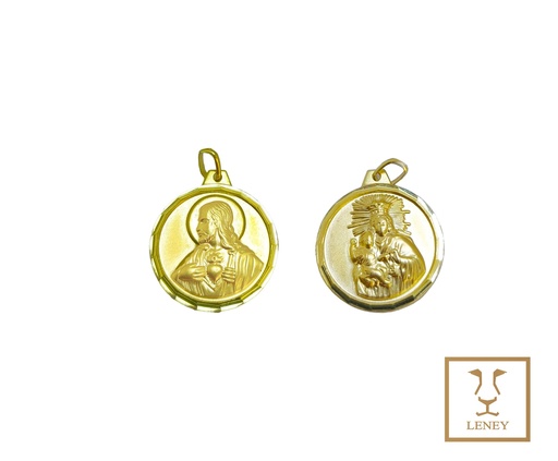 [1549W2] MEDALLA ESCAPULARIO CORAZON JESUS