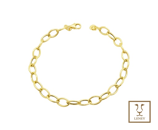 [1562W13] PULSERA ESLABONES OVAL 9X5MM