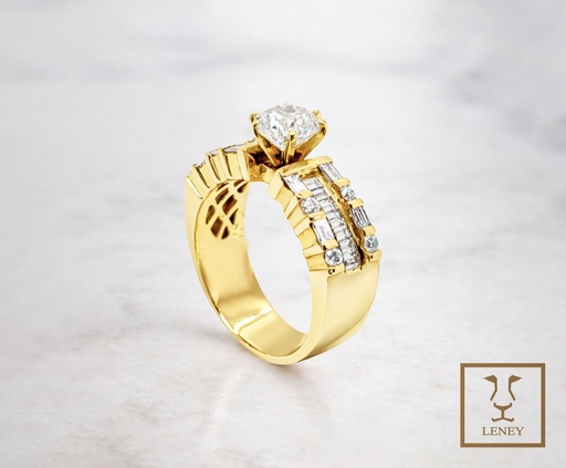 [1566W3] ANILLO SOLITARIO BRILLANTE CENTRAL