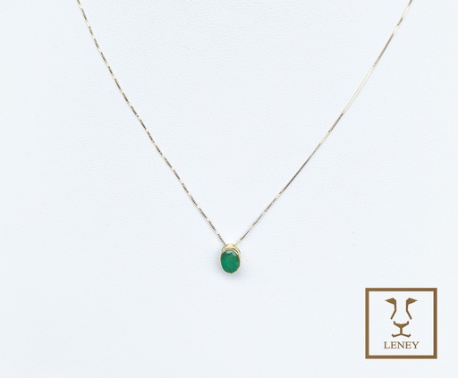 [1573W4] DIJE ESMERALDA OVAL 6.5X5MM