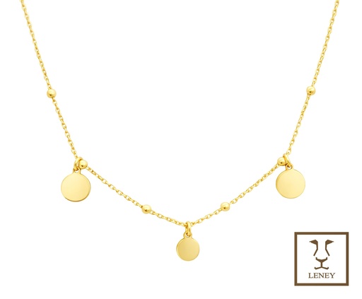 [1590W100] GARGANTILLA 5 CIRCULOS SOLIDOS