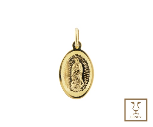 [1590W65] MEDALLA VIRGEN GUADALUPE OVAL