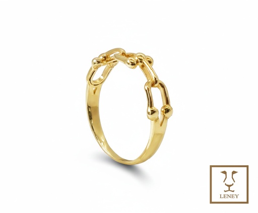 [1591W9] ANILLO TIFFANY ESLABONES U DE