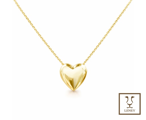 [1592W4] GARGANTILLA CORAZON 9.5MM ALTO