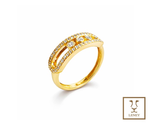 [1597W23] ANILLO MESSIKA CON 3 CIRCONES