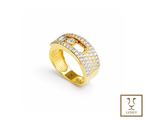 [1597W29] ANILLO MESSIKA CON 2 CIRCONES