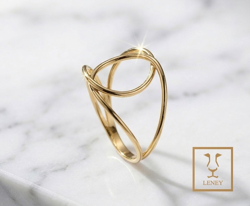 [1597W30] ANILLO 2 CURVAS LAZOS