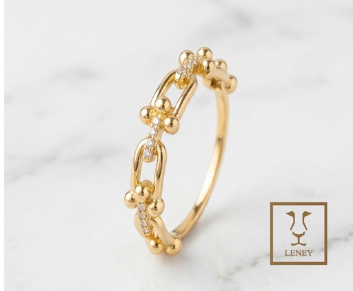 [1603W20] ANILLO TIFFANY ESLABONES U DE