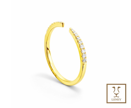 [1613W4] ANILLO CINTILLO DE 12 BRILLANTES