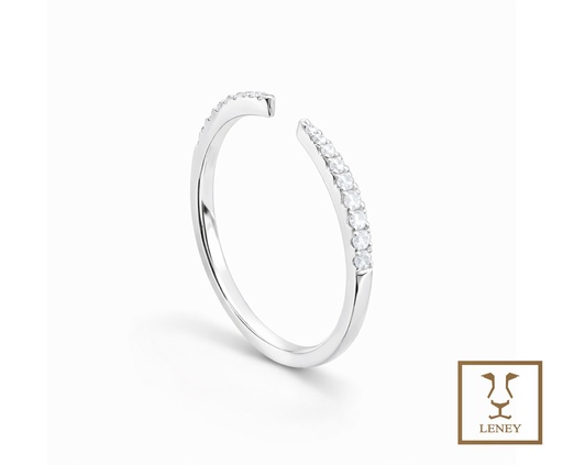 [1613W6] ANILLO CINTILLO DE 12 BRILLANTES