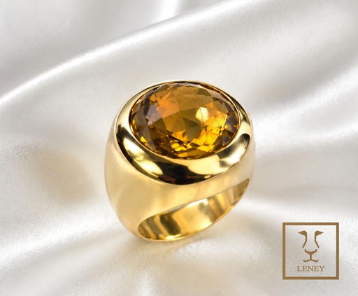 [1621W2] ANILLO CUPULA CITRINE 45CT
