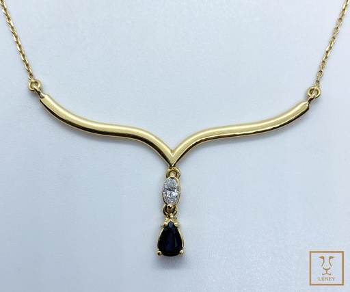 [1023W32] GARGANTILLA EN V BRILLANTE