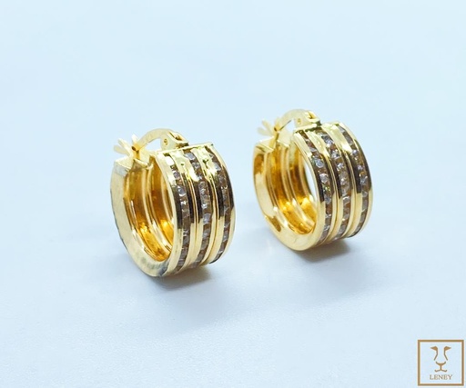 [1065W52] ARGOLLA 3 FILAS DE CIRCONES