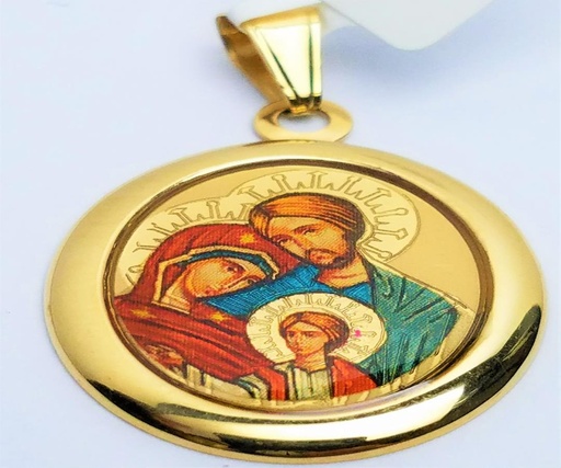 [1100W8] MEDALLA SAGRADA FAMILIA OVAL