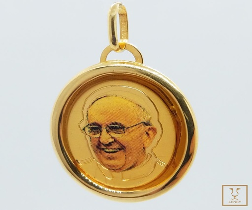 [1086W62] MEDALLA PAPA FRANCISCO OVAL