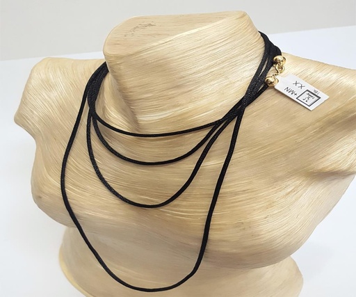 [1153W22] CAMISERO DE SEDA NEGRO