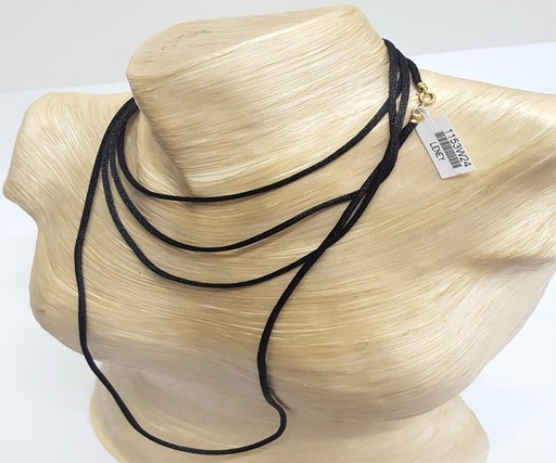 [1153W24] CAMISERO DE SEDA NEGRO