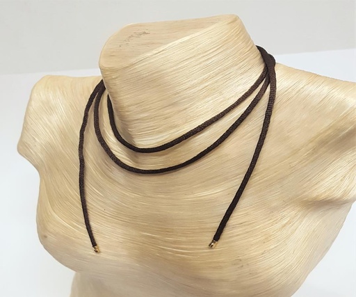 [1153W26] CAMISERO DE SEDA CAFE