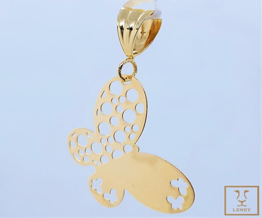 [1246W48] DIJE MARIPOSA CALADA 18MM