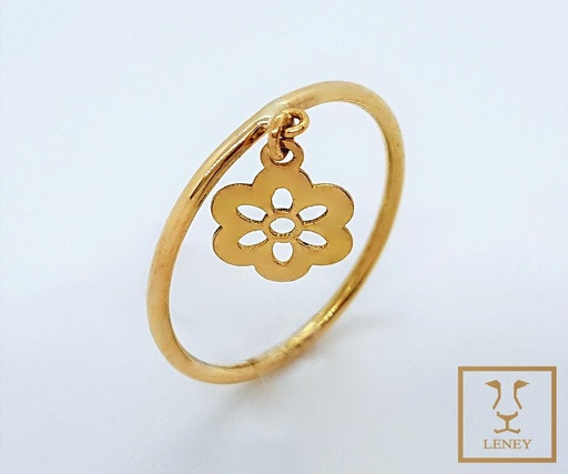 [1228W14] ANILLO FLOR CALADA COLGANTE