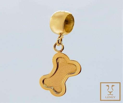 [1242W1] DIJE SEPARADOR HUESO DE PERRO