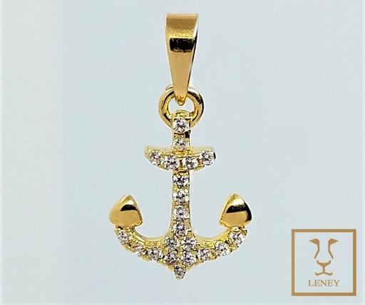 [1247W80] DIJE ANCLA ENJOYADA DE CIRCONES