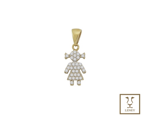 [1247W89] DIJE NINA CIRCONES CON TRENZAS