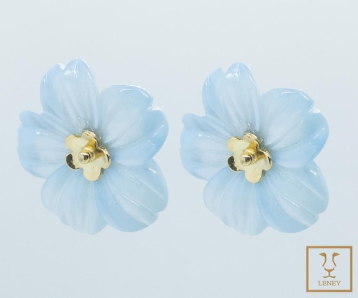 [1276W16] ARETE FLOR NACAR CELESTE