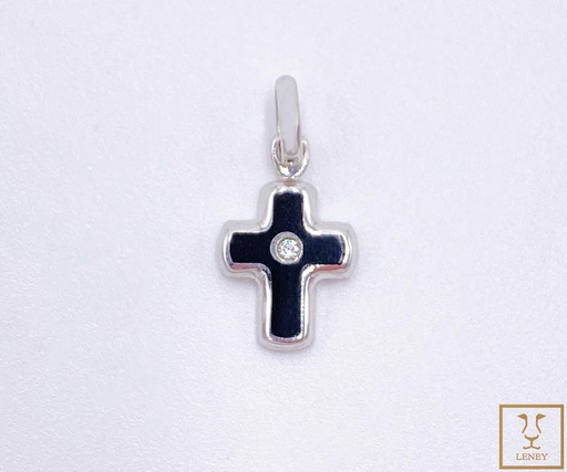 [1305W12] CRUZ CIRCON CENTRO Y ESMALTE