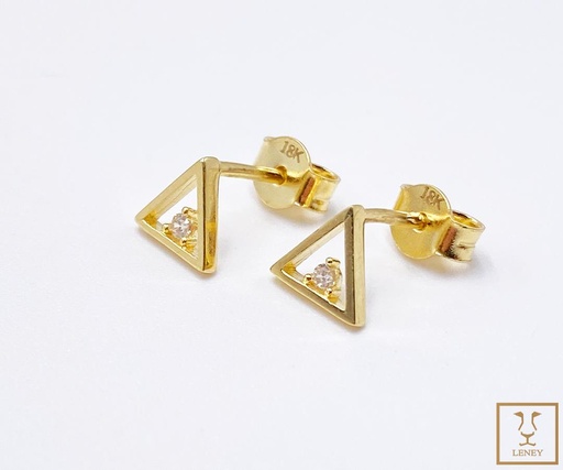 [1355W46] ARETE TRIANGULO PIRAMIDE CON CIRCON