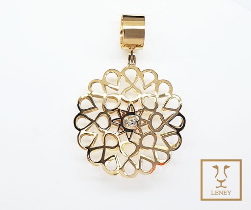 [1373W10] DIJE CIRCULO 30MM GOTAS