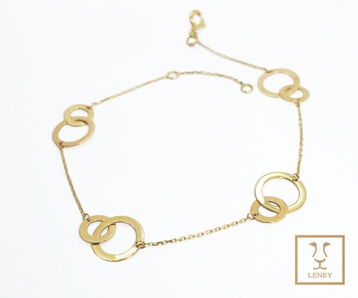 [1378W31] PULSERA CON CIRCULOS CALADOS