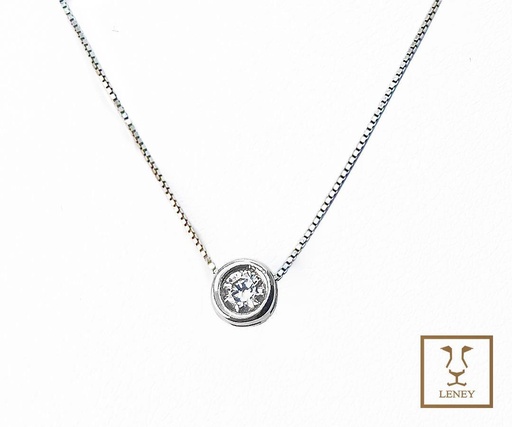 [1378W48] GARGANTILLA CIRCON BICELADO 5MM PUNTO