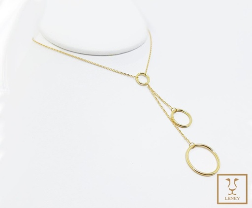 [1389W36] GARGANTILLA 3 CIRCULOS EN PENDULO