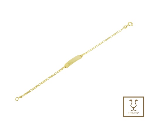 [1396W4] PULSERA ESCLAVA NINA/O CON PLACA