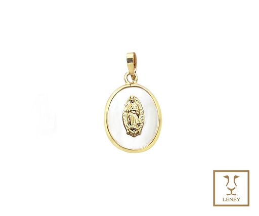 [1435W36] MEDALLA VIRGEN GUADALUPE EN NACAR