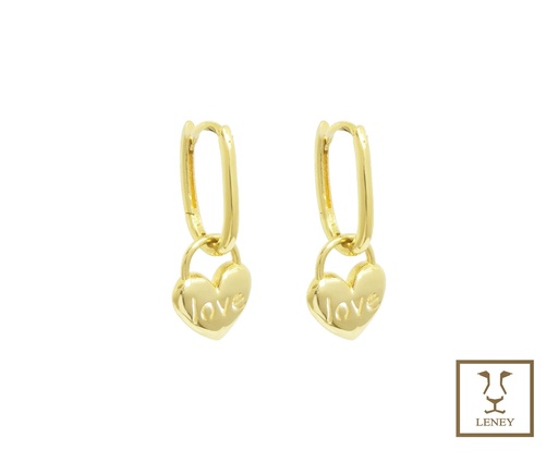 [1464W14] ARETE HUGGIE OVAL CON CORAZON