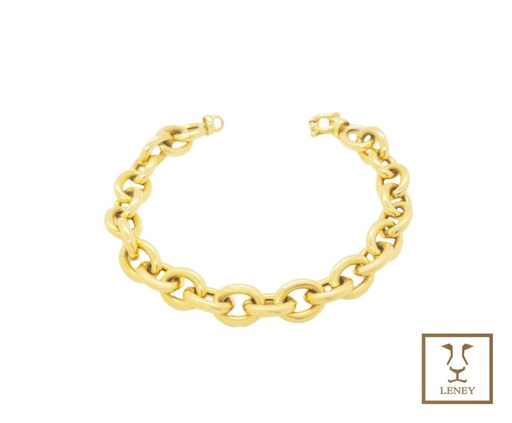[1489W2] PULSERA ESLABON OVAL 12MM