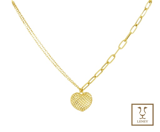 [1524W14] GARGANTILLA CORAZON CANASTILLA BOMBACHO