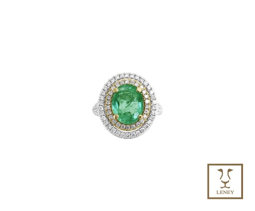 [1543W6] ANILLO ESMERALDA OVAL 9.5X7.5MM