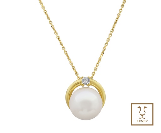 [1549W6] GARGANTILLA PERLA DE 8MM CON