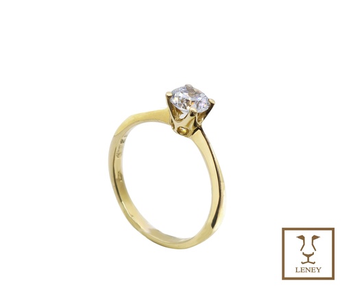 [1549W18] ANILLO SOLITARIO CIRCON DE 5MM