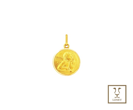 [1529W8] MEDALLA ANGEL PENSADOR REDONDO