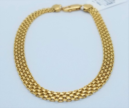 [1116W4] PULSERA BISMARK 4MM ANCHO