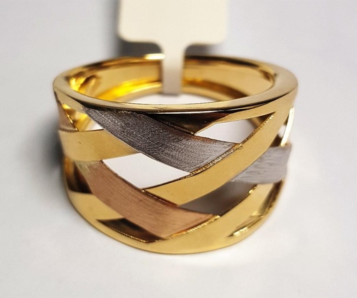 [1065W80] ANILLO TEJIDO ENTRELAZADO RED ANCHO